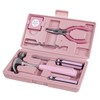 Fleming Supply 7-piece Fleming Supply Household Hand Tool Kit in Carry Case- Hammer, Pliers, Tape Measure, Pink 633934ZCZ